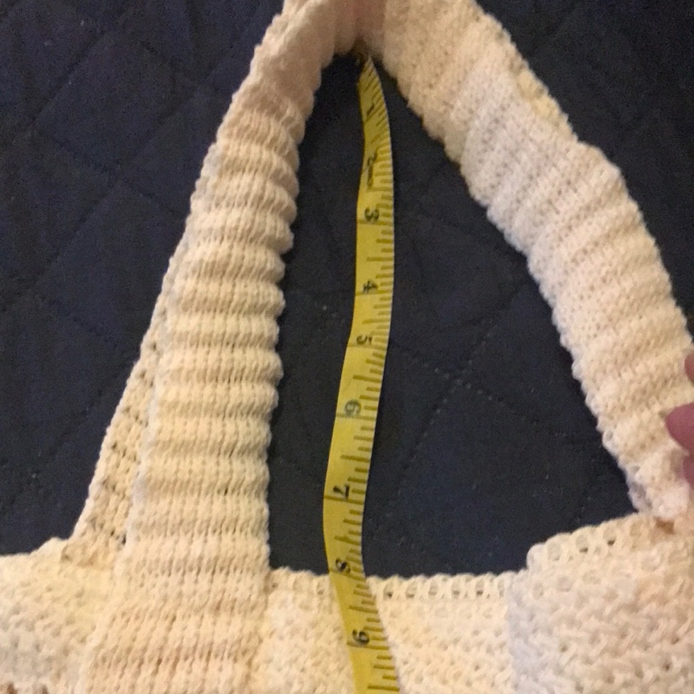 Paris Milano Cream Crochet Tote Bag NWOT - Picture 7 of 7